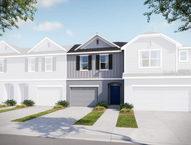 Under Construction. Discover modern living at Mirada Townhomes, a vibrant community near the stunning Mirada Lagoon. Residents enjoy outdoor recreation, top-tier amenities, and even a swim-up bar at the lagoon. This thoughtfully designed community blends comfort, convenience, and relaxation, all in a prime location.
This spacious two-story townhome is designed with functionality and style in mind, featuring a loft and a one-car garage for versatile living. The open-concept main level is perfect for entertaining, showcasing a sleek kitchen with quartz countertops, a stylish backsplash, and a walk-in pantry for added storage. A refrigerator is included, making the kitchen move-in ready. Elegant EVP flooring flows throughout the kitchen, dining, and living areas, offering both durability and modern appeal.
Upstairs, the loft area provides additional space for work, play, or relaxation. The primary suite serves as a private retreat with a spa-inspired bath featuring dual vanities, a tiled shower enclosure, and a linen closet for added storage. Two additional bedrooms share a beautifully appointed second bath with a tiled shower/tub combo and upscale finishes, while carpet in the loft and bedrooms adds warmth and comfort.
The laundry room includes a washer and dryer, plus two extra linen closets for maximum organization. Blinds are installed throughout the home, offering added privacy and convenience from day one.
Exterior features include architectural shingles for durability and curb appeal. Smart home upgrades like Keyless Entry, a Smart Home Panel, Video Doorbell, and Deako Switches bring modern efficiency and security to everyday living.
The monthly HOA fee covers cable, internet, lagoon access with guest passes, lawn care, and building exterior maintenance, providing a truly low-maintenance lifestyle. Backed by a full builder warranty, this townhome delivers style, comfort, and peace of mind—all just steps away from the lagoon and everything Mirada provides.