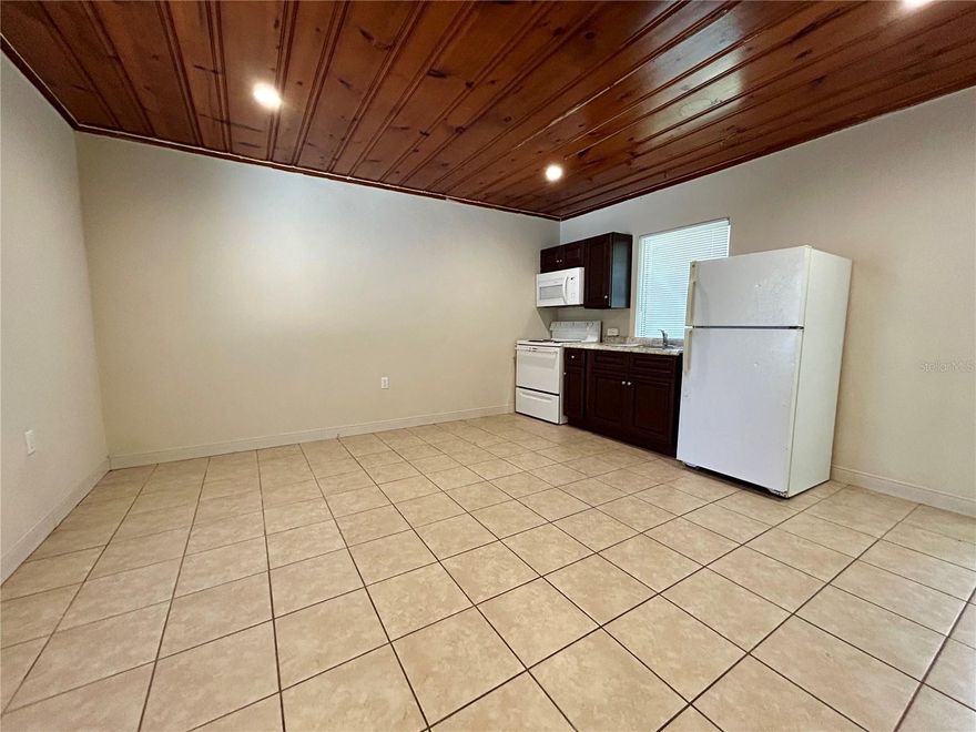 Charming studio apartment in Lake Wales Ready for immediate move in. Featuring a beautiful tongue-and-groove wood paneled ceiling, tile floors, range, refrigerator, microwave and retro bathroom. Utility Fee of $149.00 will cover all utilities. Perfect for those seeking a peaceful and conveniently located place to call home.  Security Deposit $500.00 Call Today to schedule your private tour!!!