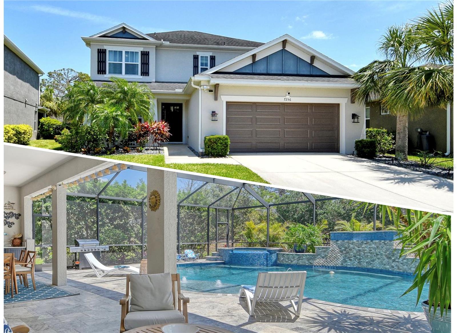 PALMER RANCH/ARBOR LAKES/SARASOTA..Welcome to unparalleled luxury living in the coveted Arbor Lakes! This stunning home offers a seamless blend of elegance and comfort, boasting 4 spacious bedrooms, 3.5 baths, and an expansive layout designed for the modern family. Imagine soaring ceilings in the grand living room, a gourmet kitchen with quartz countertops and stainless steel appliances, and a main-floor primary suite with dual walk-in closets and a spa-like bathroom. A versatile den, upstairs loft, and a private lanai with a sparkling pool and spa provide endless opportunities for relaxation and recreation. The outdoor living area is perfect for dining, entertaining, or simply unwinding in your private backyard sanctuary. The amenity-rich Arbor Lakes community offers a vibrant community, including parks, playgrounds, and recreational facilities. Award winning beaches, shopping, and dining are just a short drive away, this is more than a house – it's a lifestyle. Don't miss your chance on this exceptional property. Non-shedding small pets may be allowed. Annual Rate $6,250/MONTH. Call today!!