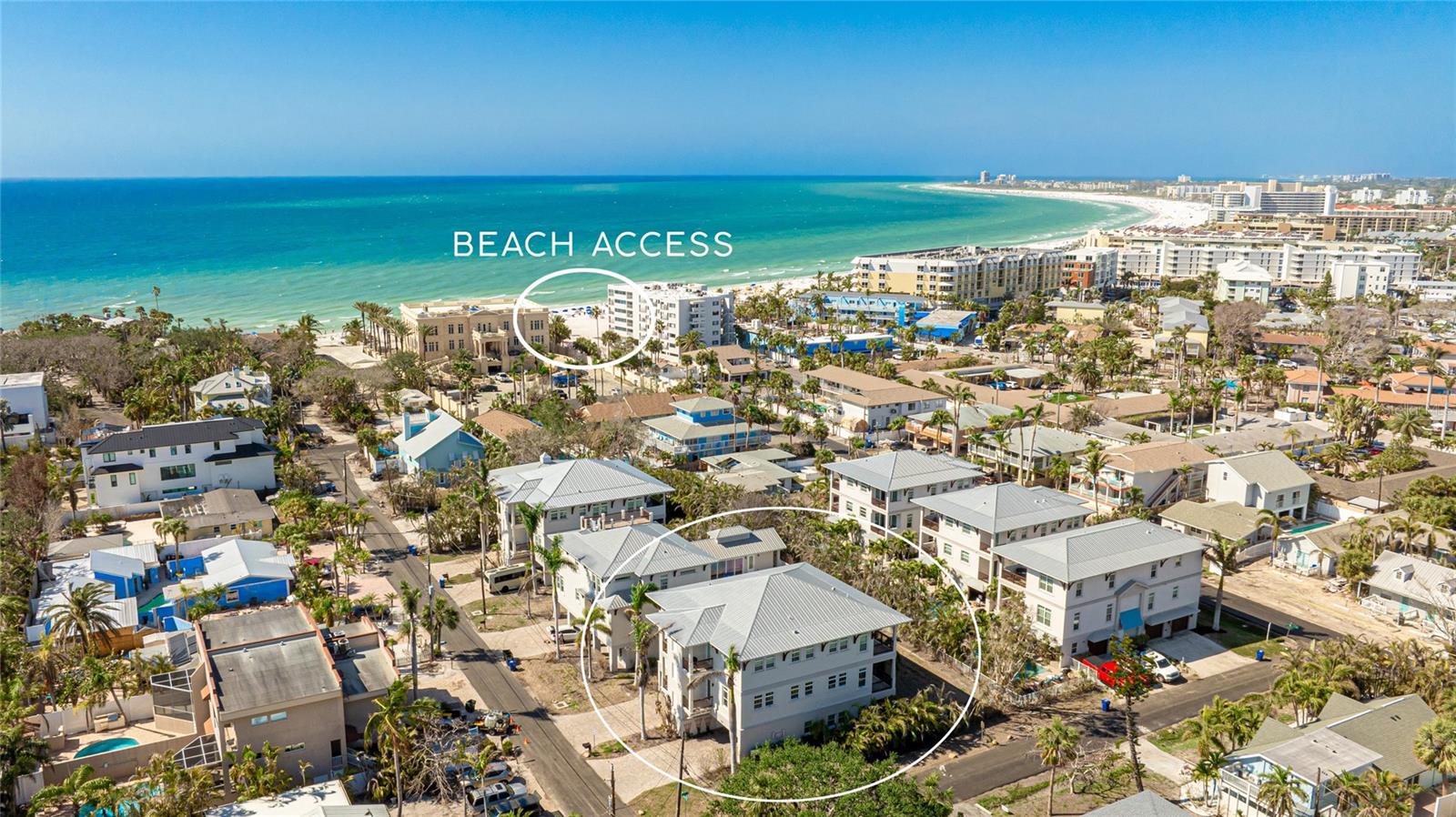 Welcome to this fully furnished, completely turnkey, stunning 3-bedroom, 3-bath residence, perfectly located just steps from deeded beach access on the desirable south side of Siesta Key. The expansive living room and kitchen create a bright and open space, ideal for both relaxation and entertaining. With travertine flooring throughout, the interior exudes elegance and easy upkeep. All bedrooms host their bathrooms and private balconies. Enjoy the convenience of ample parking, plus the vibrant local scene nearby—bars, restaurants, grocery stores, and shops are just minutes away, or sit out by the private community pool. Whether you’re looking for a week-long getaway or a longer-term stay, this property offers flexible rental options, from weekly to seasonal leases. Don’t miss out on the opportunity to live in a prime location, with beach access and everything Siesta Key has to offer at your doorstep! In-Season rental rates are double current price.