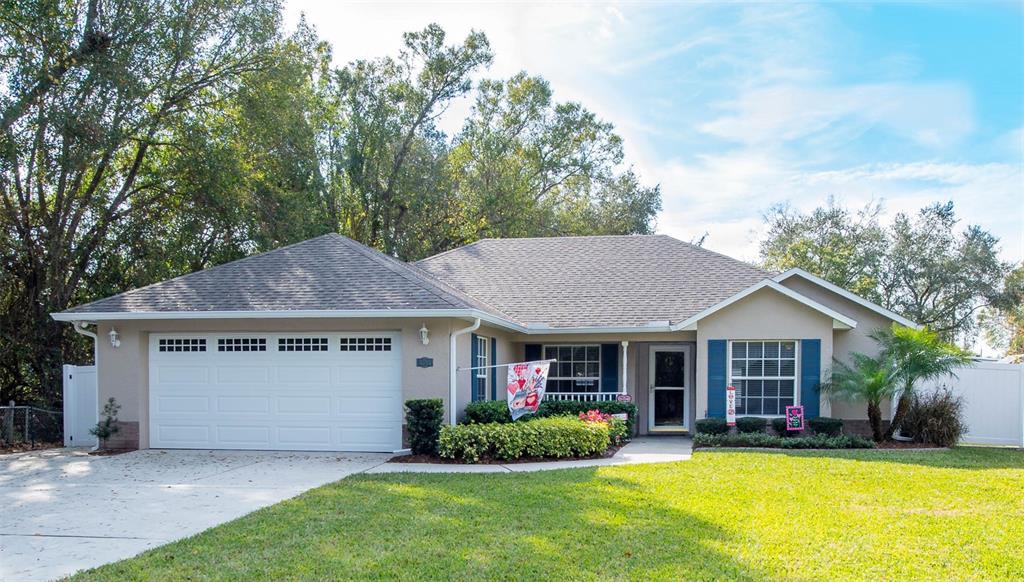 MULTIPLE OFFERS WILL BE PRESENTED 5:00 PM SATURDAY, JANUARY 28TH........TIRED OF "COOKIE CUTTER" HOMES IN NEIGHBORHOODS WITH HOA'S? HERE IS A BEAUTIFULLY LANDSCAPED AND LOVINGLY MAINTAINED HOME WITH LOTS OF DESIRABLE UPGRADES, AND NO HOA! THIS MOVE- IN READY, 3 BEDROOM, 2 BATH CONCRETE BLOCK HOME WITH STUCCO EXTERIOR IS A REAL GEM! THESE ARE THE AMENITIES THAT MAKE THIS HOME EXTRA SPECIAL: A FRESHLY PAINTED INTERIOR TO INCLUDE WALLS, DOORS, 5 INCH BASEBOARDS, GARAGE AND MOST CEILINGS (2023), THE EXTERIOR WAS PAINTED OCTOBER 2018, GORGEOUS WOOD-LOOK CERAMIC TILE THRU OUT MOST OF THE HOME, NO CARPET ANYWHERE, GRANITE KITCHEN COUNTERTOPS, TILED BACKSPLASH, ALL APPLIANCES INCLUDING NEW REFRIGERATOR (4/2022), RANGE, DISHWASHER, DISPOSAL, MICROWAVE, WASHER & DRYER. THERE ARE PULL OUT SHELVES IN ALL KITCHEN CABINETS AND PANTRY. THE KITCHEN SINK HAS BEEN REPLACED WITH ONE BASIN-STYLE SINK, FAUCET AND SOAP DISPENSER. IN ADDITION TO A BREAKFAST BAR THERE IS ALSO ROOM FOR A TABLE AND CHAIRS. HUGE LIVING ROOM WITH VAULTED CEILINGS MAY ALSO BE USED AS A LIVING ROOM/DINING ROOM COMBINATION. THE FRENCH DOORS IN THE LIVING ROOM AND MASTER BEDROOM LEAD TO A 10'X30' SCREENED LANAI. THE MASTER BATH HAS BEEN RENOVATED WITH AN ENLARGED SHOWER, A LINEN CLOSET AND NEW HIGH PROFILE TOILET. THERE ARE ALSO DUAL SINKS, A MAKEUP VANITY, AND A WALK-IN CLOSET WITH CLOSET ORGANIZERS. THE 2ND BEDROOM FEATURES A BUILT-IN DRESSER, SHELVING AND NICE SIZE CLOSET. THE 3RD BEDROOM FEATURES A QUEEN SIZE MURPHY BED, EASY TO OPEN AND CLOSE AND GIVES THAT ROOM THE ABILTY TO ALSO BE USED AS A HOBBY ROOM OR OFFICE. THE GUEST BATH HAS A NEW VANITY AND HIGH PROFILE TOILET. THE DOUBLE CAR GARAGE IS EXCEPTIONAL WITH NEWLY PAINTED WALLS AND FLOOR, FEATURING A GARAGE DOOR OPENER, PULL DOWN ATTIC STAIRS AND LOTS OF CABINETS FOR STORAGE. THE ROOF, GUTTERS AND DOWNSPOUTS WERE REPLACED IN 2020. TO ADD TO THE CURB APPEAL IS AN ATTRACTIVE STORM DOOR, LOW MAINTENACE LANDSCAPING, CONCRETE EDGING, A SPRINKLER SYSTEM, EXTERIOR MOTION LIGHTS AND VINYL FENCED BACKYARD. THERE IS AN ENLARGED PARKING PAD TO ACCOMMODATE EXTRA VEHICLES. FOR PEACE OF MIND THERE IS ALSO A TERMITE BOND. IDEAL LOCATION NEAR RESTAURANTS, HOSPITAL, SCHOOLS, CHURCHES, SHOPPING AND MAJOR ACCESS ROADS. WITH ALL THIS HOME HAS TO OFFER, THIS ONE OWNER HOME IS SURE TO BE A FAVORITE OF BUYERS! Buyer or Buyer's agent should independently verify schools, room sizes and any other information buyer deems important to them. Room Feature: Linen Closet In Bath (Primary Bathroom).