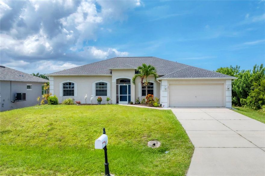 The Ultimate Florida Lifestyle! Set in the desirable Rotonda Sands community, this spacious 4-bedroom, 2-bath pool home offers the perfect blend of golfing, boating, and beachside living. Located minutes from Gulf Coast beaches, pristine golf courses, and access to Charlotte Harbor and the Gulf of America, this home is ideal for outdoor enthusiasts and those seeking year-round sunshine.
An oversized double lot (with future re-platting potential), this 2,112 sq ft home features a resort-style heated saltwater pool, added in 2021, with a screened enclosure and fenced backyard—perfect for privacy, entertaining, or relaxing after a day on the water or the links. 
Inside, you’ll love the bright, open floor plan with a chef-friendly kitchen complete with stainless steel appliances, a breakfast nook, and a seamless flow into the family room—great for casual Florida living.
Enjoy direct access to the Pioneer Trail, a scenic path for biking, jogging, or evening strolls. For peace of mind, the home comes equipped with hurricane shutters, a transferable ADT security system, and a custom programmable holiday lighting system along the eaves—celebrate every season in style!
Whether you're looking for a vacation home, full-time residence, or investment property, this home is the definition of living the true Florida lifestyle!