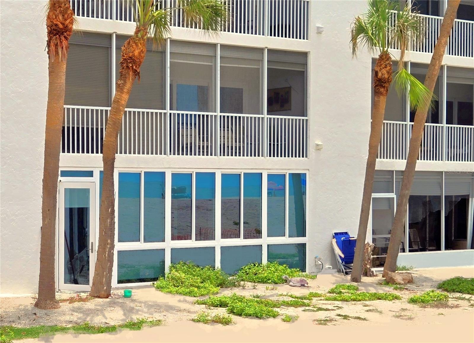 Venice is one of the most sought after seaside cities in SW Florida. And now is the summer of investment opportunity! The sellers will consider all offers... This adorable condo has irresistible GULF FRONT VIEWS AND ACCESS, a treasure for those who simply must have the beach at your back door. Step out onto the sand to enjoy the cool sea breeze and the sights & sounds of the surf straight ahead, situated on a gorgeous stretch of sandy beach. Every evening there is a color palette of sunsets. Every morning there is a stroll, yoga, or a dip in the pool. Discover this ground-floor condo's beautifully re-designed interior with high-end quality construction throughout, totally renovated and completed in 2025. Like new and like no other, you will enjoy 2 large bedrooms, each with its own en-suite bathroom, with the primary bedroom having a walk-in closet and sliding doors to the glass enclosed lanai, private inside laundry room, and of course, a door to the beach. You will love the comfortable, extra wide, enclosed lanai featuring all new hurricane-impact safety rated PGT windows and doors. The showcase kitchen is gorgeous with brand new appliances, custom light-gray color wood cabinetry, granite stone counter tops & a center island, new overhead lighting, and Plantation shutters. This spacious condo features an open dining area and great room and all with a view of the gulf. Attractive smooth ceramic plank tiled flooring throughout makes accessibility easy.
The Imperial House is a 6-story mid-rise condominium, financially well-managed & maintained, has up to date milestone building inspections completed as required, and so importantly, it is PET FRIENDLY! One pet is allowed; extra-large DOG size is okay! No weight limit. Unit 102 is the first unit to become available for sale in 3 years. Spectacular beach location is walking distance to Venice's vibrant downtown life, day or night. Bring your paddles and racquets and come ready to play at the brand-new public PICKLEBALL courts, tennis courts. A 27-hole golf course is just down the road on this wonderful island! What a great find, these condos are rarely available for sale and priced under $1M. And it is located nowhere but here in the seaside town of Venice.