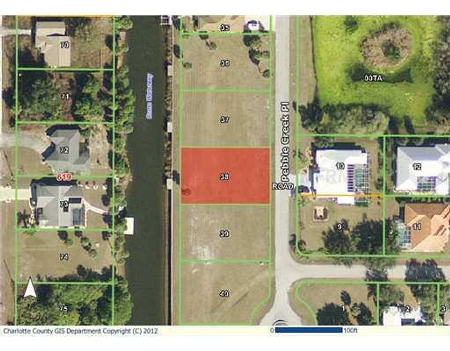 One of two vacant waterfront lots with each lot containing 80 feet of seawall and dock on sight, located in the deed restricted, gated community of Pebble Creek. Back of property faces West. Asking price for each lot is $49,500, or if the buyer purchases both lots then the sale price would be $89,000