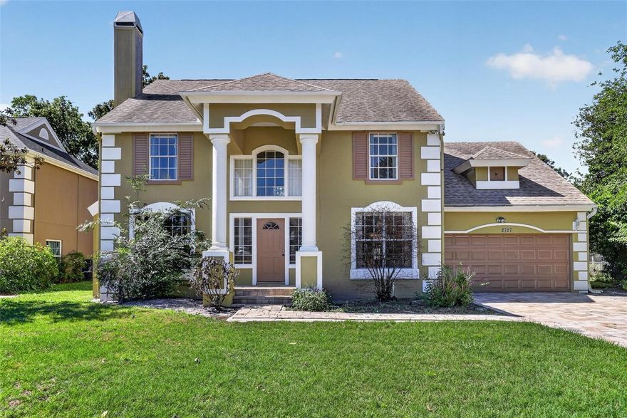 This spacious five-bedroom, 3-bathroom two-story residence in Oviedo, Florida, features an incredibly grand layout with exceptional room to grow. The massive primary bedroom stands out as a true sanctuary, highlighting soaring ceilings and an extensive en-suite bath. Built to accommodate seamless entertaining, the home boasts open-concept living areas, a cozy fireplace, classic wood kitchen cabinetry, and a spectacular private pool completely protected by a massive screen enclosure. Situated in a peaceful, highly demanded community near parks and major routes, this property represents an excellent combination of comfort and potential.