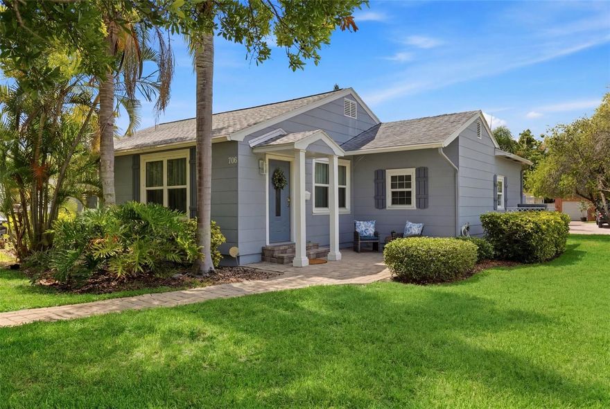 Tucked away in the highly desirable Snell Shores neighborhood and surrounded by multi-million-dollar homes, this beautifully renovated 3-bedroom, 1-bath POOL home offers the perfect blend of modern style, comfort, and Florida outdoor living. Situated on an oversized corner lot with an extra-large yard, the property features a private, fully enclosed backyard retreat complete with lush landscaping and a sparkling pool designed for relaxing and entertaining year-round. Inside, thoughtful upgrades and designer finishes create a warm yet sophisticated atmosphere. Wide-plank European white oak flooring flows throughout the home, complemented by smooth wall finishes, recessed LED lighting, crown molding, and custom baseboards that elevate the overall aesthetic. French doors seamlessly connect the indoor and outdoor living spaces, filling the home with natural light and providing effortless access to the backyard oasis. The chef-inspired kitchen serves as the centerpiece of the home, featuring quartz countertops, ceiling-height soft-close shaker cabinetry, stainless steel LG appliances, and views overlooking the pool area—perfect for both everyday living and entertaining guests. The oversized paver driveway provides exceptional flexibility with ample room for a boat, RV, and multiple vehicles, a rare and valuable feature in this sought-after location. Recent improvements offer peace of mind, including a 2020 Ruud HVAC system, a brand-new 2024 Rheem water heater, double-pane windows and doors, and a 2016 architectural shingle roof. Adding even more value, the current flood insurance policy is assumable for the new owner. Located in a safe, peaceful, and family-oriented neighborhood known for its friendly community atmosphere, this walkable and bike-friendly location places you just a 7-minute walk from Crisp Park, less than a mile from Whole Foods and everyday conveniences, and only a 5-minute drive to the brand-new state-of-the-art Speer YMCA. Residents enjoy convenient access to large shopping centers featuring restaurants, grocery stores, Crunch Fitness, pet supply stores, beauty salons, pharmacies, coffee shops, and a variety of additional retail and lifestyle amenities. Ideally situated just minutes from vibrant Downtown St. Petersburg, waterfront parks, dining, shopping, and the Vinoy Golf Club, this exceptional property delivers the very best of the Snell Shores lifestyle.