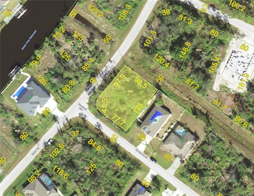 Extra special oversized corner lot situated on a drainage ditch/greenbelt which offers extra privacy. This lovely, lightly wooded property is located in popular Section 93 of the rapidly developing South Gulf Cove which is convenient to shopping at the corner of 776 and more commercial locations and restaurants being added along Gasparilla Road or within an easy drive to the pristine gulf beaches of Boca Grande and Manasota Key. You can take a leisurely stroll along the sidewalks along the peaceful lagoon or enjoy some of the amenities available through the optional homeowners' association. This would be an outstanding location for your tropical retreat so be sure to take a look!