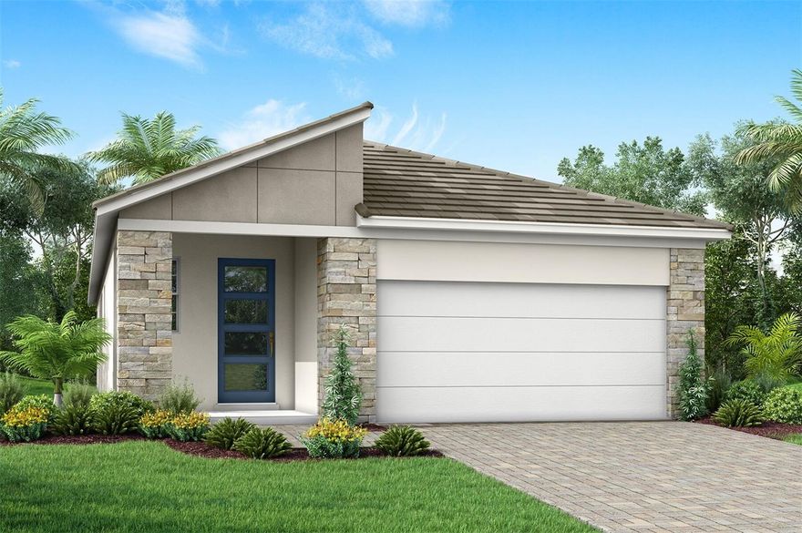 Under Construction. The care put into our 1,787 sq. ft. Pelican floorplan makes the living space flow in ways that will inspire your every routine. From front porch to back lanai, the open-concept central living area is spacious and stylish inside and out. An extra bedroom offers additional space for crafts, study, remote work or recreation. The private owner’s suite has a large bath and huge walk-in closet. From the large pantry to closets near the bedroom, storage space throughout the floorplan is abundant. Great incentives available for a limited time only. Incentives, pricing, dimensions and features can change at any time without notice or obligation. Photos, renderings and plans are for illustrative purposes only, and should never be relied upon and may vary from the actual home. The photos are from a furnished model home and not the home offered for sale.