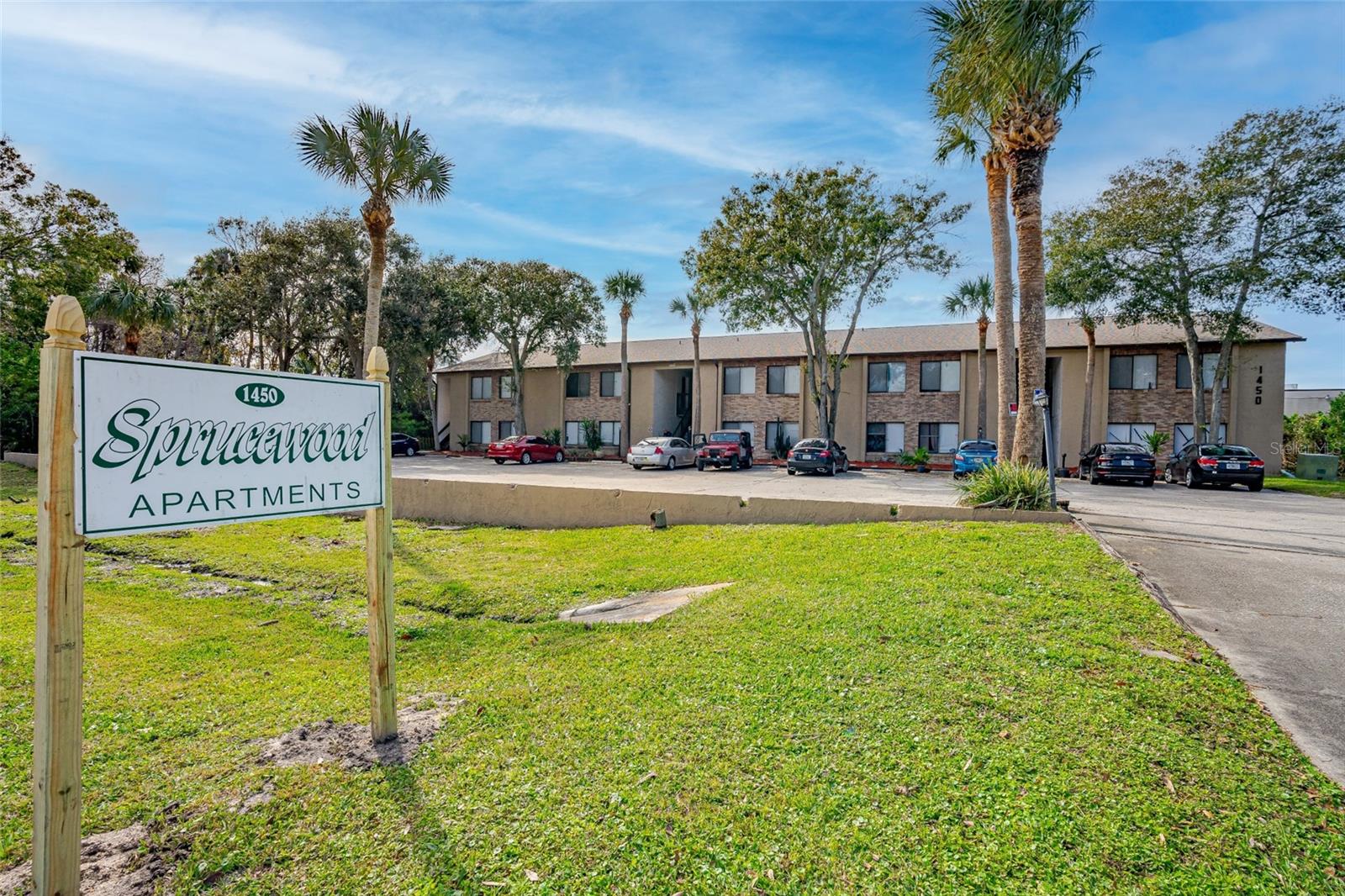 Sprucewood is right near the Daytona Beach Golf and Country Club and is composed of all one bedroom units measuring just under 700 SF each. The average in place rent is $1,115, most recent leases are at $1,150 and newly advertised leases are starting at $1,200 per month. The shingle pitched roof was replaced in 2021. While a property wide remodel was not the intention, a lighter $7,000 per unit has been spent as needed since 2020 on HVAC units, appliances, water heaters, cabinets, countertops, flooring, etc. Seller has another offering of 27 units available. See MLS #R4907510.