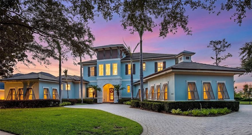 Come visit this majestic and dreamy LAKEFRONT custom built Windermere estate that boasts 6,848 square feet in the prestigious guard gated Keene’s Pointe community on the pristine shores of Lake Burden. This home was designed to have lake views from practically every room which create a dramatic and magical setting to your every day living. This estate will impress your most discerning buyer. This home can either be 6 bedrooms or 5 bedrooms with an office plus 7 bathrooms! (5 full baths and 2 half baths). Feeling tired? Take the ELEVATOR to the second story and relax in your extravagant theatre overlooking the lake while watching your favorite movies. The upstairs theater could also be used as a loft, flex space, playroom, or gym. The sunsets are absolutely breathtaking from every vantage point and set this estate apart from all the rest. There are luxury details around every corner – from Wolff appliances, two dishwashers, custom built in’s, travertine flooring, stone details, intricate moldings, plantation shutters, and surround sound in practically every room. Come enjoy the massive sized mud room that was recently renovated and even has it’s own refrigerator and sink. Do you have a lot of cars or golf carts? Come enjoy the 4 CAR GARAGE with epoxy flooring to house your luxury automobiles. 

Another unique feature that this home has is two laundry spaces! One downstairs and one upstairs and all washers and dryers convey with property. You never have to worry about carrying clothes upstairs or downstairs. The owners retreat is located downstairs and the exquisite master closet has impeccable built in features with lots of storage. Everything in this home has been designed for comfort and convenience and no stone has been left unturned. The outdoor space will make you feel like your on vacation every day – from the outdoor kitchen, fireplace, resort style saltwater pool/spa, and sunset views for days. Upstairs you will find a spacious outdoor balcony that wraps around to enjoy more lake views.  This estate has amazing curb appeal from the minute you pull up. There is a grand feel with the cathedral ceilings and magnificent foyer that showcases the desirable open floor plan that is great for entertaining. You will notice the remarkable architecture and charm that this home exudes.  

Your buyer will benefit from all the recent updates that the seller has done with this house. NEWER TILED ROOF. NEWER HVAC. BRAND NEW Tankless water heaters. A generator was also recently installed. Also, enjoy the lower water bill since irrigation is pumped from the lake (under $20 dollars per month!). Keene’s Pointe offers access to the Butler Chain of Lakes, a Jack Nicklaus Signature golf course, the Golden Bear Club, resort-style pool, tennis courts, fitness center, basketball court, a clubhouse. Come live the country club lifestyle all while living close to Disney and the theme parks!