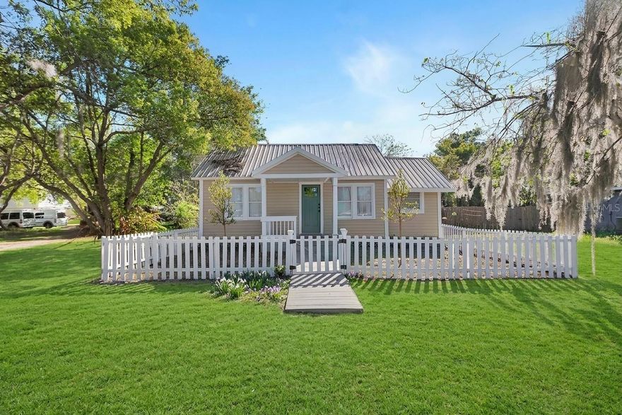 A Completely Renovated Gem in the Heart of DeLand
The character of a classic Florida home — refined, refreshed,
and rebuilt from the ground up in 2024. 
Every major system was replaced in 2024 — new plumbing, new electrical, a brand-new foundation, and a new AC system, renovated kitchen and bath. 
You're minutes from the award-winning downtown scene, top-rated schools, Stetson University, local dining, and easy access to I-4 and the SunRail — all the convenience of Central Florida without sacrificing the charm of small-town life.