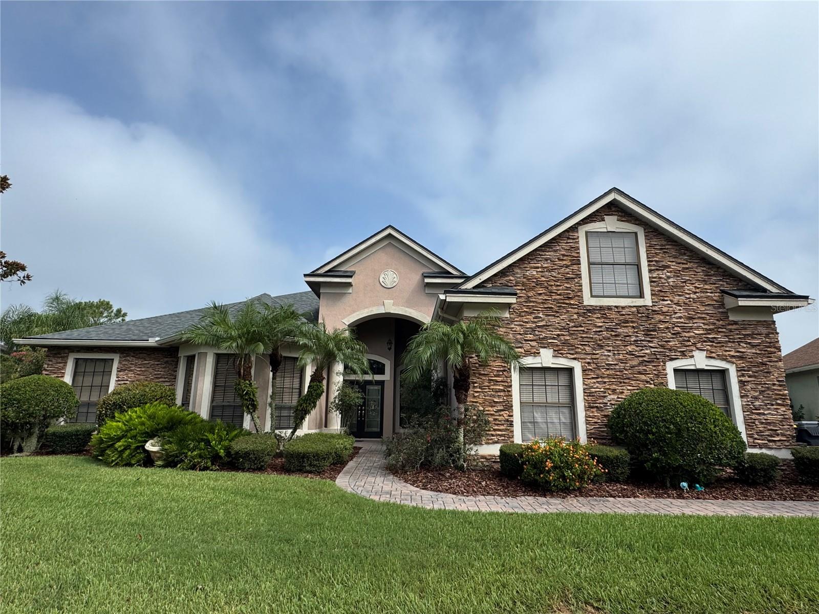 South Lakeland 5 Bedroom 4 Bath Pool Home with Golf Course View in Eaglebrooke. This beautiful home has a great floor plan with formal living and dining areas, office with built ins and spacious family room overlooking the pool area. Kitchen has plenty of cabinets and counter space with breakfast bar. Large Primary Suite with 2 walk-in closets, primary bath with garden bath, walk in shower and separate vanities. Split Bedroom Plan with Bedroom 5 upstairs with a large closet and private bath. Large laundry room and large closet under the staircase. Three car side entry garage. Schedule a showing today!