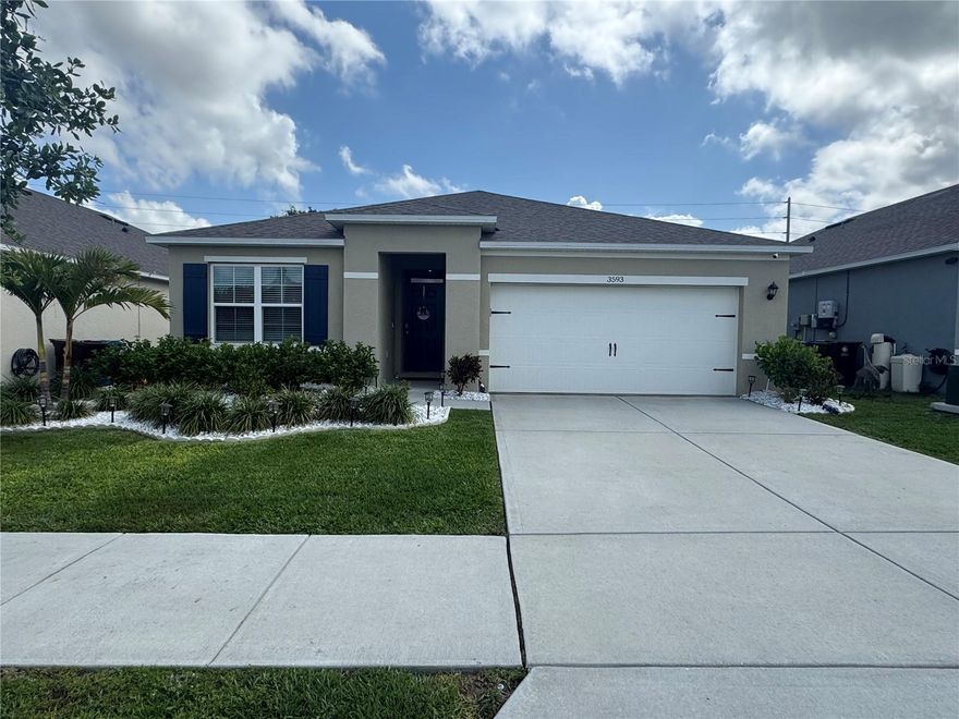 Welcome to this stunning 2021 rental home located in the highly desirable Hammock Reserve community, where modern comfort and stylish living come together seamlessly.
From the moment you arrive, you’ll be impressed by the beautifully maintained landscaping and spacious, fully fenced backyard—offering both privacy and an ideal setting for outdoor relaxation or entertaining.
Inside, this well-maintained 3-bedroom, 2-bathroom home features a bright, open-concept layout designed for both comfort and functionality. The kitchen showcases sleek quartz countertops, a large center island with bar seating, and stainless-steel appliances, making it perfect for everyday living as well as entertaining.
The main living area flows effortlessly into a covered, screened-in lanai, creating a welcoming indoor-outdoor space to enjoy year-round. The primary suite offers a modern stand-up shower, while the secondary bathroom includes a convenient tub/shower combination, ideal for family or guests.
Additional features include washer and dryer convenience items and a home that has been meticulously cared for throughout.
Residents of Hammock Reserve enjoy resort-style amenities including a community pool, tot lot, and dog park. The community is conveniently located near Posner Park Shopping Center and provides quick access to US-27, I-4, and US-17, making shopping, dining, and commuting easily accessible.
Please note, the home is currently tenant occupied until 5/31, kindly do not disturb the tenant without a scheduled appointment. The property is rented unfurnished, allowing you to personalize it to your style, and is monitored by video surveillance.
Don’t miss the opportunity to make this exceptional home yours. Schedule your showing today.