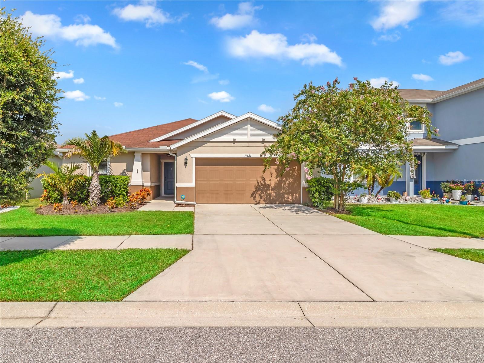Welcome to 11421 Tangle Branch Lane – a stunning rental opportunity in the desirable Southgate community of Gibsonton. This well-maintained 3-bedroom, 2-bath home offers approximately 1,773 square feet of living space, thoughtfully designed for comfort and convenience. The home features an open-concept layout with a spacious living area, laminate flooring, and built-in surround sound, all overlooking a serene pond view. The kitchen is equipped with a double-oven range, ample counter space, and a breakfast bar, making it ideal for both everyday living and entertaining. The split-bedroom floor plan includes a private master suite with a walk-in closet and luxurious ensuite bath, while two additional bedrooms and a full bath are located on the opposite side of the home. Enjoy the outdoors in the screened-in lanai with lighting and a ceiling fan, or unwind in the fully fenced backyard with peaceful water views. Additional features include a two-car garage, dedicated laundry room, central HVAC, and public utilities. Conveniently located near shopping, dining, schools, and major highways, this home offers the perfect blend of style, functionality, and location. Ready for immediate occupancy—schedule your showing today!