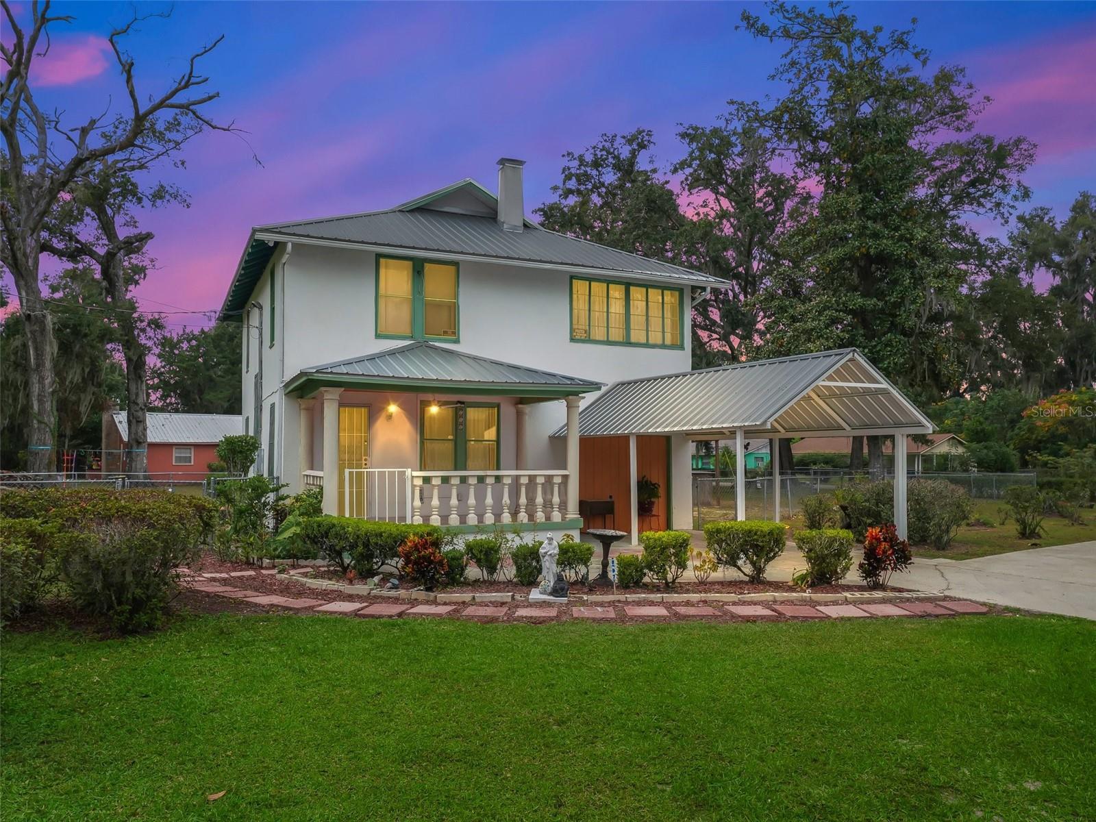 Looking for that unique home that offers tons of charm and character, look no further! This 1940's 4BR/1.5 BA Residence is situated on .48 acre surrounded by grand oaks and beautiful landscaping. History at it's Finest! Property is one block from Legacy Park which offers a beautiful pond, paved walk path and sitting areas. Residence is in the Heart of Ocala and central to the Beautiful Downtown square, shopping, medical, the Paddock Mall and a variety of restaurants on Hwy 200. Minutes from the weekly farmer's market offering fresh produce. Property offers space and plenty of room to garden. Property would make a wonderful primary, winter residence or Air B&B. Updates include roof in 2023, A/C approximately 1 year old, water heater approximately 5 years old; exterior paint and more. Home features include Formal Living Room, Dining Room, Kitchen, half bath downstairs; 4 bedrooms upstairs with full bath. Large windows allow an abundance of natural light and pristine views of the grounds. There is a fenced back yard with room for your beloved pets. Sit on the front porch and enjoy the sunrises and the Florida weather year round.