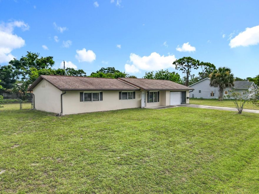 Investor Special in Palm Bay! This 2-bedroom, 2-bath home sits on a generous lot in a quiet, well-established neighborhood with no HOA! Whether you're an investor, cash buyer, or someone with a vision, this is your chance to transform a solid home into something truly special. The layout features a split floor plan and open-concept living space that flows easily into the spacious backyard—perfect for entertaining, gardening, relaxing, or even adding a pool. There's an attached garage and a backyard shed offering extra storage. With a little TLC, the possibilities here are endless. Conveniently located just minutes from Turkey Creek Sanctuary, the beach, walking trails, local parks, and marinas. You’ll also have quick access to I-95, US-1, Palm Bay Hospital, the Public Library, Community Center, Andretti Thrill Park, Melbourne Square Mall, and Melbourne International Airport. Shopping, dining, and everyday essentials are all nearby. This property offers a great combination of space, location, and potential at an affordable price. Please allow 72 hours for seller response and don’t submit offers site-unseen!