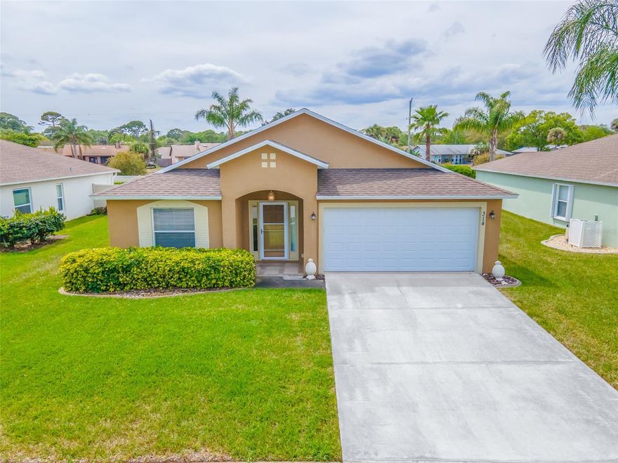 Beautiful 3 bedroom, 2 bath block home located in the desirable Majestic Oaks subdivision. Vaulted ceilings, natural light and the open floor plan give this home a spacious and welcoming feel. Featuring an eat-in kitchen with a breakfast bar, stainless steel appliances, kitchen pantry, and a 2 car garage. The master suite has a large private bath with a garden tub, stand-up shower and dual vanities. Make your way through the sliding doors out to your screened in porch and private fenced back yard, ideal for entertaining your family and guests. Charming, well-kept neighborhood with low HOA fees. Conveniently located close to schools, shopping, dining and only miles to the beach! ;Water: City