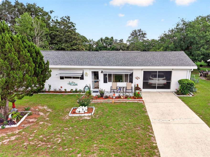 MOVE IN READY HOME This beautifully maintained home offers peace of mind with a new roof installed in 2025, a 2023 HVAC system, and updated flooring throughout. The interior features a bright and inviting layout designed for comfortable Florida living, with spacious living areas perfect for everyday enjoyment and entertaining guests. Palm Cay is one of Ocala's most established active-adult communities, offering residents a vibrant lifestyle with gated security, The clubhouse, swimming pool and spa, fitness facilities, tennis and pickleball courts, shuffleboard, walking trails, RV storage, and a full calendar of social activities and clubs. The community is conveniently located just minutes from shopping, dining, medical facilities, and the Highway 200 corridor