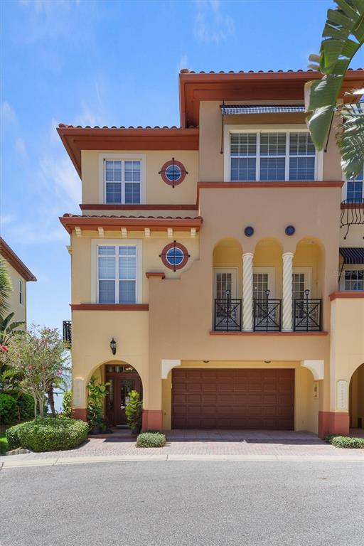 The Villas of Seagate is a home of pure luxury and convenience. Located just 1 mile from downtown Dunedin and several marinas, you will also find numerous activities and dining establishments. A Waterfront community near miles of bike trails, a Private Beach, and Community Pool and Spa. This Premium corner unit is a rare and special opportunity backing right up to the Intracoastal water way, the views will capture and hold your attention for hours, watching boats and dolphins, birds and more. The current owners kept this property in impecable condition, wood floors, granite counters, walk-in pantry, water softener with reverse osmosis and high end appliances. High ceilings bring in the light and allow for amazing water views throughout the home. The fireplace dividing the formal dining area and the Living room with french doors leading out to 1 of 2 balconies. A very cozy patio for stargazing at night or entertaining guests in the daylight. 4 bedrooms with walk-in closet in primary bedroom, 3car garage+ storage area, and a private elevator, all tucked away in a beautiful gated community with just 34 other luxury homes.