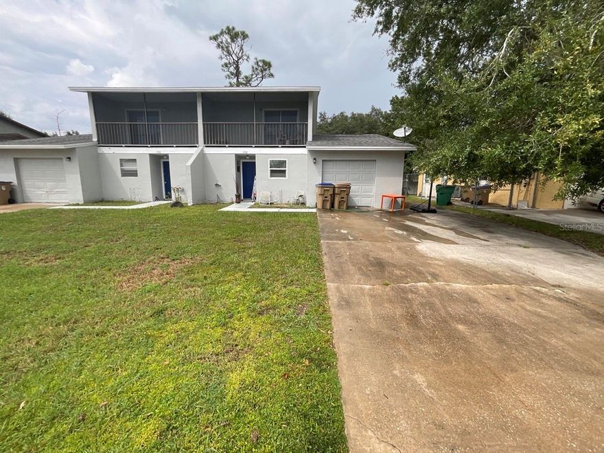 Each 3bed/2.5 bath unit includes a master bedroom conveniently located downstairs, with a thoughtful mix of carpet, tile, and laminate flooring throughout for easy maintenance. The properties also feature a single-car garage with washer/dryer hookups, offering tenants both convenience and practicality. Enjoy a screened patio upstairs and a covered patio downstairs—perfect for outdoor living and relaxation. This is an outstanding opportunity to secure a property with one side that is vacant and one side that is tenant-occupied on a month-to-month lease, providing immediate income from day one upon closing! Available as a package deal with another duplex the seller has on the market, reach out to the listing agent for more information!