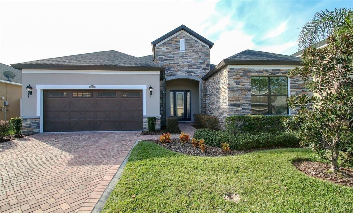 Come see this modern and stunning 3 bedroom, 2 bath home available for rent starting October 1st. Built in 2016, the home has an elegant entry with brick pavers, stone front elevation and beautiful art glass front door. A huge gourmet kitchen with a spacious island leads to the family room and open concept that allows maximum quality time with your friends and family. The primary bedroom includes a large bathroom featuring a tub, shower and two vanity areas. The home also includes a two-car garage, sprinkler system and a full perimeter fence. Located in the beautiful neighborhood of Terra Bella with top rated hospitals and fun entertainment nearby. Within minutes of the interstate and Suncoast Parkway. You will have easy access to Tampa and all destinations, both north and south. The community offers a resort style pool with cabana area, sun deck and splash zone. Make an appointment today to see this stunning, move-in ready home. Rent includes: Lawn Service, Pest Control, Pool access, Trash fees, Sprinkler