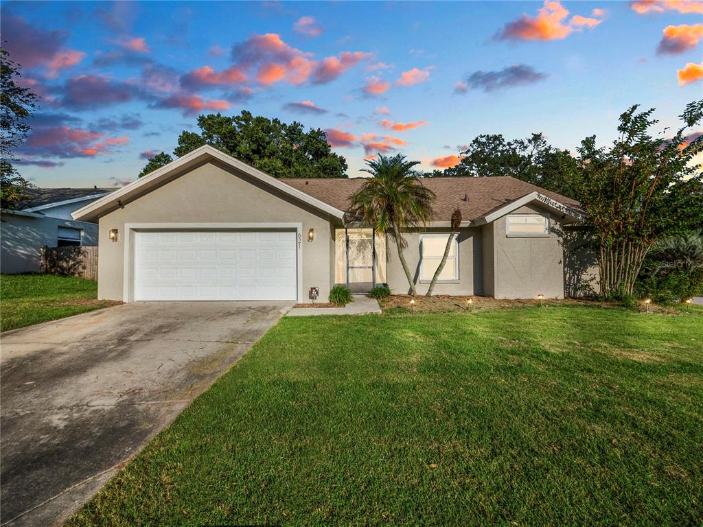 Welcome to your dream home here in Highland Ridge with easy access to Bloomingdale's Blvd, Hwy 60, and all the incredible entertainment and shopping options Brandon has to offer! Recent updates include new roof in 2020, new siding on gable in 2021, AC replaced in 2016, new exterior paint 2021, new LVT flooring throughout 2021, new tile in bathrooms installed 2021, new pool pump 2018, new water heater 2018, new disposal 2022!!! This stunning UPDATED POOL HOME rests on a corner lot complete with vinyl privacy fence! Stepping inside through the double entry door from the front covered lanai, you will quickly take note of the gorgeous LVT floors and vaulted ceilings which in conjunction make the space feel massive. To the right of the foyer you will find the 4th bedroom which could easily function as a flex space, home fitness gym, teenager retreat, or craft space. The front living room is a great space to receive guests as they enter. The kitchen sits at the heart of the home and includes awesome upgrades including beautiful granite countertops, bar seating for guests, dual under-mount sink, stainless steel appliances, breakfast nook for starting the day with the family, plus ample storage provided by the addition of extra cabinetry. There is even a coffee station which is sure to be a hit during the holidays. The family room features a stately fireplace with a stone facia as the focal point with access to the pool deck through glass sliders. The main bedroom suite has a French door entryway, planter shelves, plus granite countertops and new tile work in the ensuite bathroom. The guest bathroom has an espresso vanity with an upper-mount sink and a tub/shower combo. Invite friends over and enjoy pest-free evenings under the rear screened in lanai OR take a dip in the safety fenced pool! Contact us today to schedule your private showing!