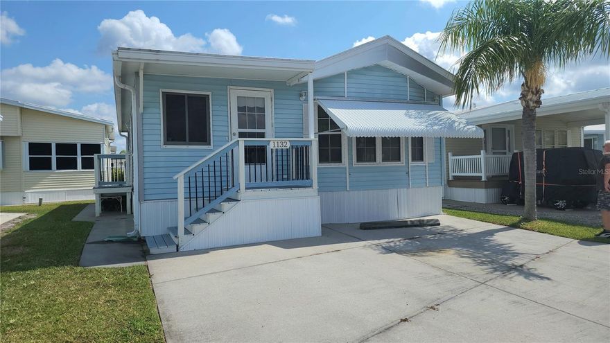 START ENJOYING FLORIDA IN THIS WELL-KEPT ONE BEDROOM, TWO BATHROOM MOBILE HOME IN AN ACTIVE 55+ COMMUNITY. This cheerful home is currently furnished with an eat-in kitchen and adjacent living room. Or mix it up and have a larger dining area. The large family room provides plenty of space to entertain or watch your favorite shows. The bedroom has two en suite full bathrooms. One bathroom has a laundry closet and extra storage closet. The other bathroom has a tub/shower and linen storage. Sold turnkey. Vinyl windows; all plumbing has been replaced; membrane roof (2021); central A/C (2022). 6'X10' built-on storage shed. SUGAR CREEK COUNTRY CLUB CO-OP HAS LOW HOA FEES of just $600 quarterly which includes water, trash, sewer, basic cable, internet, and grass mowing. There is an active social calendar with fun activities and outings during the winter months. Enjoy this community's proximity to the Braden River and River Links Golf Course. Sorry this is not a dog lot.