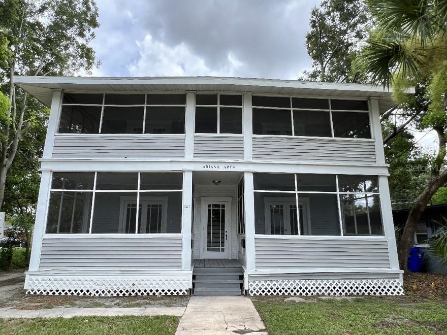 Exceptional opportunity to acquire a fully occupied, income-producing quadplex in one of Lakeland’s most desirable rental corridors. Located at 201 Ariana Street, this property is perfectly positioned within A brief stroll away to Florida Southern College—driving consistent, high-demand tenancy, particularly among scholars.

Each of the four units is a well-designed 1-bedroom, 1-bath layout (~650 sq ft) featuring private screened porches, offering tenants added living space and privacy—an amenity that significantly enhances rental appeal. All units typically rent at $1200 a month, providing immediate, stable cash flow from day one.

This property presents a strong value-add opportunity for investors looking to maximize returns. With below-market positioning relative to location demand, there is potential to increase rents over time or make light cosmetic upgrades to further enhance income and equity.

Situated in a prime central location with close proximity to downtown Lakeland, dining, shopping, and major roadways, this asset benefits from both consistent tenant demand and long-term appreciation potential.

Investment Highlights:

Fully occupied 4-unit property – immediate cash flow
All units: 1BR/1BA, ~650 sq ft each
Private screened porches for every unit
Current rents: $1,200/month each unit
Walking distance to Florida Southern College – high student demand
Strong rental market with upside potential
Ideal for investors seeking stable income + value-add growth

This is a rare opportunity to secure a turnkey multi-family property in a high-demand location with built-in income and future upside.
*now priced under appraised value
