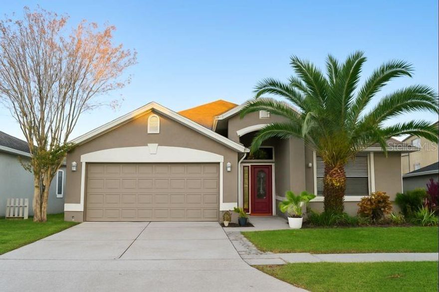 Located in the desirable gated Northshore golf community in Lake Nona, this well-maintained 4-bedroom, 2-bath pool home offers a functional layout, quality finishes, and access to a wide range of community amenities.

The home features an open floor plan with a combined living room, kitchen, and dining area designed for everyday living and entertaining. Flooring throughout the main living areas includes luxury vinyl plank in a warm honey-oak tone, complemented by neutral porcelain tile laid on the diagonal in a soft sand-beige color, enhancing visual flow and creating a spacious feel.

The kitchen is designed for both function and gathering, featuring granite countertops, stainless steel appliances, a flat cooktop, tile backsplash, and a double stainless steel sink. A large counter-height center island provides generous seating placement, making it ideal for casual dining, entertaining, or additional workspace. Pendant lighting over the island pairs with recessed ceiling lights to provide balanced task and ambient lighting.

Additional interior details include crown molding, adding architectural interest, and an inside laundry room with white shaker-style cabinetry, offering convenient storage and organization.

The split bedroom layout provides privacy, with the primary suite located off the main living area and featuring sliding glass doors with direct access to the screened lanai and pool. The primary bathroom includes a frameless glass shower enclosure, a soaking tub, and a walk-in closet, creating a clean and spa-like retreat.

The home is enhanced by transom windows, a sidelight at the front entry, and a decorative glass inlay in the front door, allowing additional natural light into the foyer and main living areas.

Outdoor features include a screened-in saltwater pool with wading shelf, paver decking, and a vinyl-fenced backyard. The pool and lanai are designed for year-round enjoyment. Additional improvements include an efficient drainage system with buried rain gutters, Rain Bird irrigation, organized pool equipment, and a Rheem air handler (2019) with matching condenser. A RUUD electric water heater is located in the garage.

COMMUNITY & LOCATION

Northshore offers a well-rounded lifestyle with golf course living, lake views, and extensive recreational amenities. Residents enjoy access to a community dock on Lake Hart, providing lake access and scenic sunrise views. Community amenities also include pickleball courts, basketball courts, a fitness center, tennis facilities, walking paths, open green spaces, and a dog park within walking distance of the home.

Conveniently located near Lake Nona Medical City, USTA National Campus, minutes from Lake Nona Town Center and Boxi Park, offering outdoor dining, live music, community events, restaurants, and entertainment. Close to major highways, shopping, dining, and top-rated schools. Close to Orlando International Airport (MCO) with convenient access to Florida’s Atlantic Coast beaches.