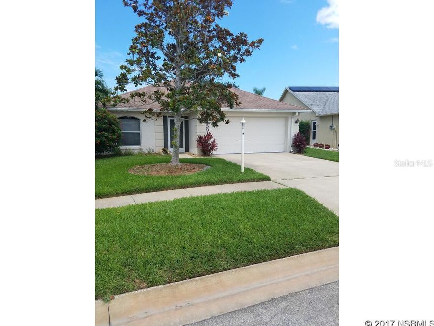 NO SMOKING; 3/2 concrete block home in great location; close to town, golf courses and shops. Cul-de-sac in well managed HOA.  Eat-in kitchen with breakfast bar & dining area. Open floor plan with vaulted ceilings. Home overlooks estuary, and has small pond with fountain. Wood deck with stone pavers out back. Lawn service provided. Secure locked mailboxes, washer and dryer included. Community pool; renter pays $35 deposit for key & fob. Owner is licensed realtor.