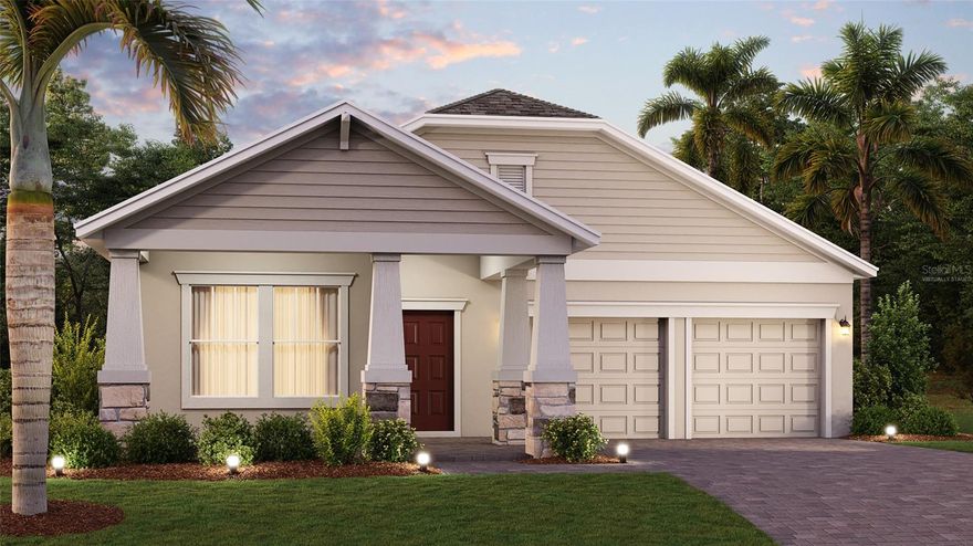 Under Construction. The Bourne checks all your boxes. This exceptional three-bedroom, two bathroom home features a welcoming front porch and a two car garage. The open fully equipped kitchen overlooks the combination dining and family rooms. The luxurious owner bedroom includes a spa-inspired owner bath, with separate bathtub and shower as well as his and her sinks. Upgraded features include: 42" cabinets with quartz countertops in both kitchen and bathrooms and stainless appliances. There is a laundry room with washer and dryer. Every home comes with Lennar’s Everything’s Included® promise, which includes all appliances as well as quartz countertops, blinds, and more in the price of your home. There are also home automation features such as keyless door locks and video doorbells in the Connected Home by Lennar®. Tohoqua is one of the most anticipated new communities. At Tohoqua, families can take advantage of the glorious resort-style swimming pool, extravagant clubhouse with a state of the art fitness center, tennis and pickle ball courts along with beautiful walking trails throughout the community. With almost a dozen floorplan options to choose from, Lennar at Tohoqua, has a home to meet the needs of your family. What are you waiting for? Call and make an appt today.