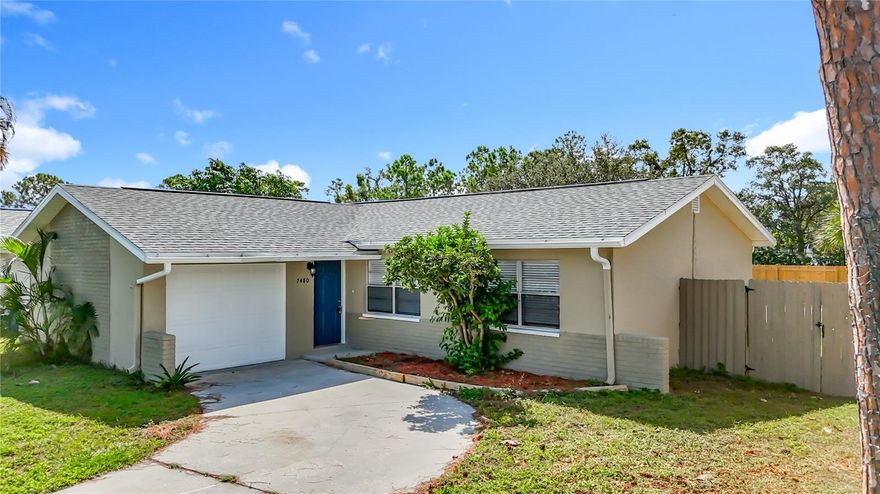 This beautifully remodeled 2/2 concrete block home is situated on a large lot and features a BRAND NEW roof, sparking swimming pool, large rear covered patio, fully fenced oversized backyard, and a one car garage. The spacious interior features a newer AC unit, brand new stainless steel appliances, quartz countertops in the kitchen and bathrooms, vinyl plank flooring throughout, and a spacious master suite with a walk-in closet. Pool homes in this community are a rare find, so do not miss your chance at this one. Schedule a showing today!