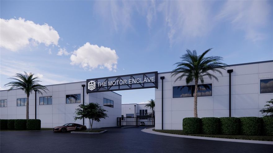 Pre-Construction. To be built. Pre-Construction. To be built. Unit 207: Experience a new level of automotive luxury at The Motor Enclave Sarasota, where a limited collection of just 59 customizable private garage residences has been thoughtfully designed for discerning car enthusiasts. These units range from approximately 796 to nearly 3,336 square feet, offering exceptional flexibility to create a space that reflects both your collection and your lifestyle. Located within a secure, gated campus in a prime setting just west of I-75 and minutes from SRQ Airport, the property is ideally positioned only 6 miles from downtown Sarasota, approximately 10 miles south of the end of Lido Key, 15 miles to the south end of Siesta Key, and just 15 miles to Anna Maria Island—placing world-class dining, beaches, and entertainment all within easy reach. Each private garage is purpose-built for collectors who value both functionality and sophistication, featuring impressive 24-foot clear ceiling heights ideal for vehicle lifts, oversized vehicles, and multi-level displays. The construction is second to none, with a robust tilt-wall design, hurricane-rated specifications, and a reinforced 6-inch foundation that ensures durability and peace of mind. Each unit is also equipped with plumbing, allowing owners to easily incorporate kitchens, bathrooms, or fully customized build-outs tailored to their vision. Owners enjoy a suite of premium features, including full roof-mounted HVAC systems, garage doors up to 16 feet tall, county-approved full mezzanine build-outs, optional balconies and patios for elevated entertaining, and available gas rooftop generators for added resilience. In addition, a private onsite clubhouse offers an exclusive space for unit owners to entertain guests and socialize within the community. Whether showcasing an exotic collection, creating a private lounge, or designing a multi-functional automotive retreat, these luxury garage condos offer a rare opportunity to own a truly unique space in one of Florida’s most desirable markets.