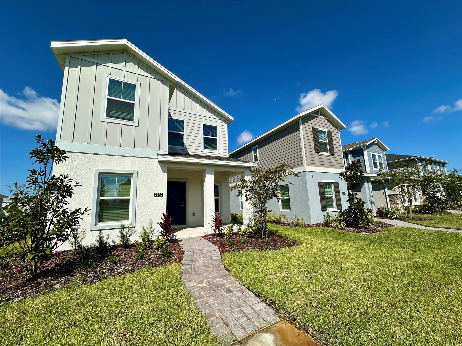 BRAND-NEW two-story home in Lee Vista — 3 beds / 2.5 baths / 2-car garage, just 10 minutes to Lake Nona. CABLE, INTERNET, AND LANDSCAPING INCLUDED IN THE RENT. Open-concept Great Room, kitchen, and dining flow to a covered lanai for effortless everyday living. Upstairs offers a cozy loft, two secondary bedrooms, and an expansive owner’s suite with a luxurious en-suite bath and oversized closet. Located in the highly anticipated EverBe community with a pool, parks, and multi-use trails. Minutes to Orlando with easy access to SR-528 and SR-417, and close to Orlando International Airport (MCO). Brand-new clubhouse just opened.