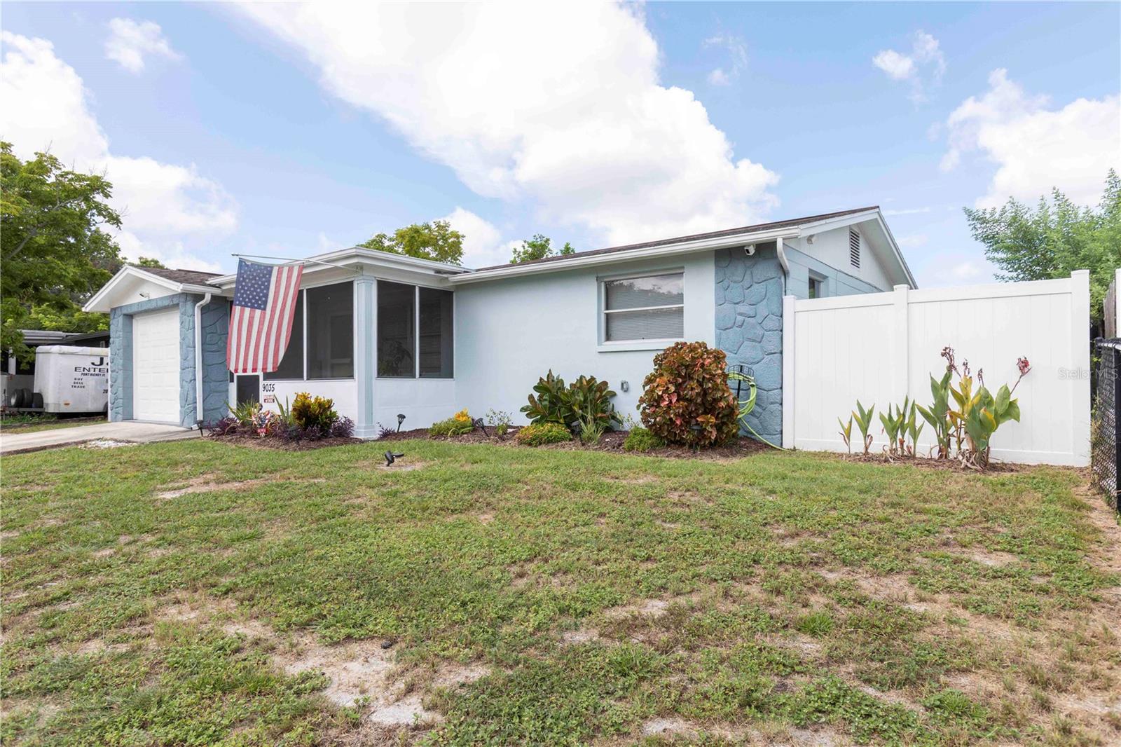 Perfect Starter, Retirement, or Investment Home!
This move-in-ready gem has been beautifully updated with a newer roof & AC, updated appliances & fixtures, stylish white shaker cabinets, fresh interior and exterior paint, and new laminate flooring. Other upgrades include a newer front garage door, custom-painted garage floor, new screens, new electrical panel, and hard-wiring for a generator. Enjoy ceramic tile in the lanai and front porch, plus a brand-new vinyl-fenced backyard—ideal for pets. Additional features: irrigation system, storage shed, and a double driveway for extra parking. Super clean—just bring your furniture! Conveniently located near shopping and entertainment.