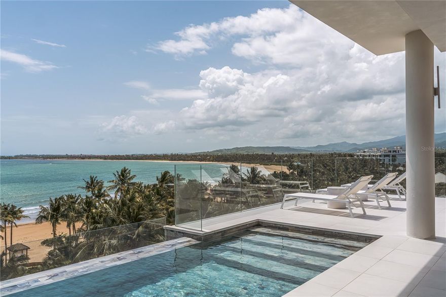 Your Private Beachfront haven in Puerto Rico’s Premier Residential Address
Brand New Beachfront Penthouse in two levels featuring four bedrooms plus Family Room, 5 Baths,3 Powder Rooms; private expansive terrace with outdoor kitchen and bar and private pool.

Inspired by the spectacular surroundings, the residence showcases an extraordinary modern design with open concept plan living, spacious dining and living areas, beachfront terraces, en-suite bedrooms and world-class finishes and amenities.

As a homeowner of the Four Seasons Residences, you will be rewarded with the Owners Benefits Program that includes services and amenities of your hotel of residence.