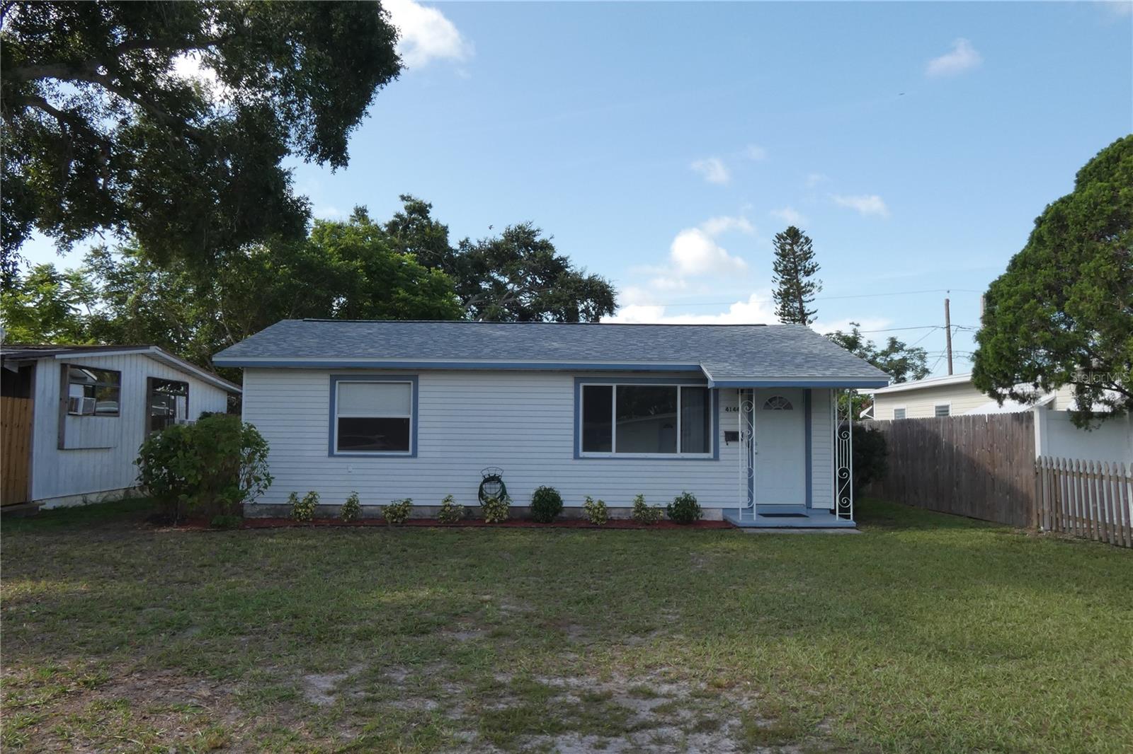 Cute remodeled bungalow in North central St Petersburg. 2 bedrooms 1 bathroom with rear Florida room and carport. Updated kitchen with granite counters! nice bathroom with tub. Central heat and air. Laundry connections. Fenced yard. Vinyl plank resilient flooring throughout. Close to beaches, downtown St Petersburg and area bridges via 275. Non evaluation zone during hurricanes. No flood zone! Small pet ok. CLEAN and ready to move into. Wont last!
