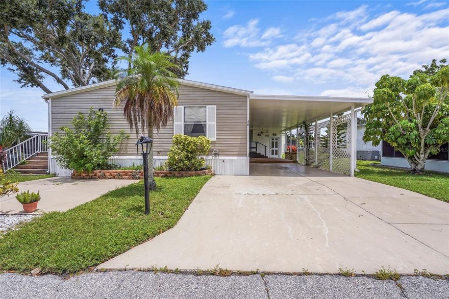 Spacious 3 bedroom, 2 bathroom manufactured home in a vibrant 55+ community! Features a brand new roof and many updates throughout. Community is friendly to motorcycles, boats, trucks and golf carts. Low $200/month HOA covers water, sewer, trash, lawn care, community pool, clubhouse, shuffleboard, and more. Enjoy an active lifestyle with plenty of resident events and activities. Conveniently located near shopping, dining, and just a short drive to the beaches! Call today to schedule your private showing.