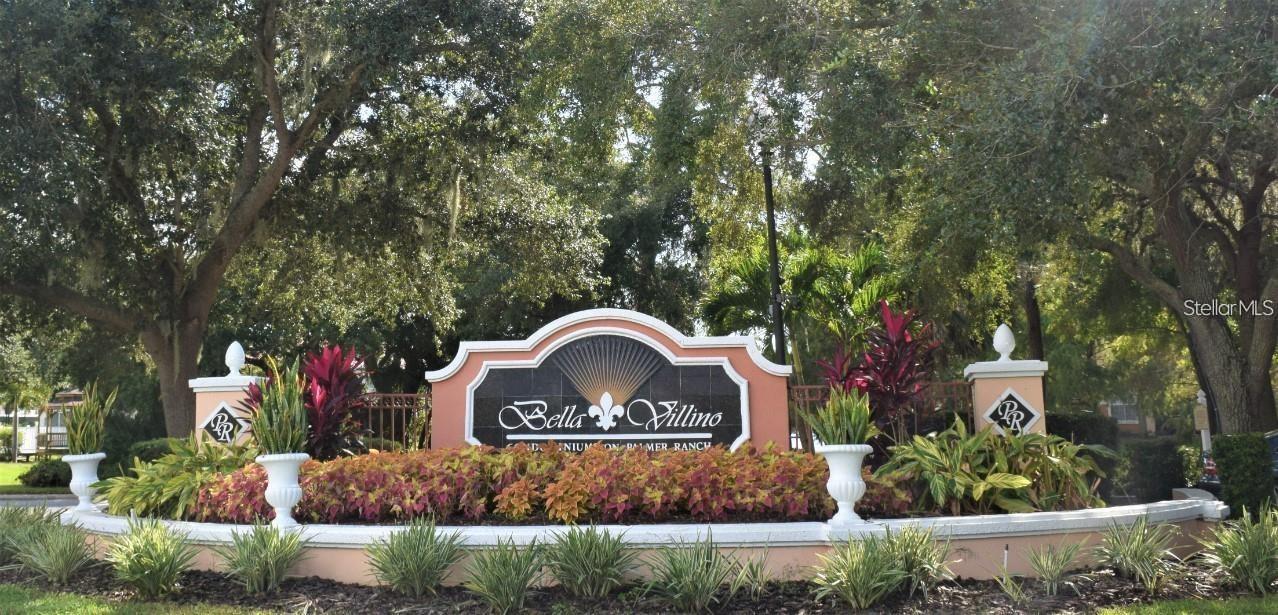 Available now for long or short term. Community requires 6 months. Immaculate 2nd floor condo in gated community of Bella Villino on Palma Ranch. The vaulted ceilings give a spacious feel and the large, screened lanai adds some outdoor living area. Enjoy the lake view from the living room, lanai, master bedroom and one of the guest rooms. The third bedroom has a locked owner's closet. With newer appliances, granite counters, new hard surface flooring, remodeled bathrooms, and very tastefully decorated this home makes for a very comfortable winter retreat or a year-round furnished home. The resort style amenities include heated pool and spa, clubhouse, tennis/pickle ball courts, basketball courts, racquetball court, fitness room, and billiard room. This great location is close to the beautiful beaches of Siesta Key! Pet friendly and easy to show.