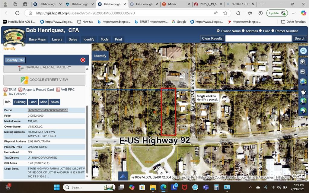 Photo of 9736 E 92 Highway, Tampa, FL 33610 (MLS # TB8376553)
