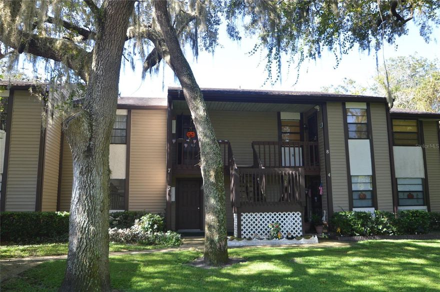 AVAILABLE DECEMBER 15th! Ground floor unit in Baywood Meadows Community. This Condo is a 2 bedroom, 1 bathroom. Screen patio with access from master bedroom and living room. Kitchen has a pass thru bar to the dining room. Newly painted, Newer AC unit, tile floors throughout, stackable washer dryer, newer blinds and light fixtures with re-glazed kitchen cabinets and kitchen countertops. 1 Designated covered parking space. Trash Included. Water and Sewer to be turned on by tenant and pay separately.
Enjoy the community pool, tennis courts and basketball. The community is located on Moon Lake Road between Ridge Road and SR52. Close to locals dropping, restaurants and the Veterans Expressway.

EQUAL HOUSING OPPORTUNITY