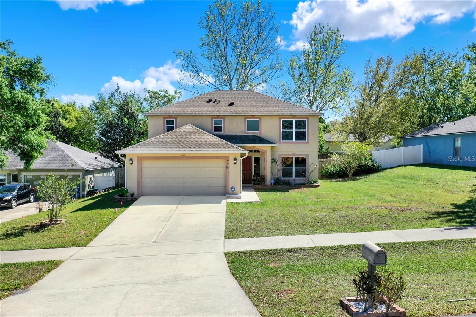 SELLER IS READY TO MOVE ON AND MOTIVATED! IMAGINE a beautiful spacious 3 bedroom 2 1/2 bath home with a country feel. The front yard is adorned with nice flowers, and green shrubs and a perfectly manicured lawn. Walking trails, lake and city park nearby. As you step inside the heart of the home reveals a large kitchen with stainless steel appliances and granite countertops with a kitchen island makes this a perfect kitchen to prepare meals for friends and family. There is a flex room on the first floor that can be used as an office or convert into a 4th bedroom if needed. Upstairs you will find a large primary bedroom with large closets for your comfort. House features a screen room with locks and a jacuzzi all installed in 2022. Jacuzzi will stay with the house. The backyard features a charming wood fence with solar powered lights that create a warm glow in the evening. It's the perfect blend of comfort and style. There are coach lights with cameras throughout the property. ROOF was install in 2018 that comes with a 50 yr transferable 5-star warranty. YOU DON'T WANT TO MISS VIEWING THIS HOUSE!!!
