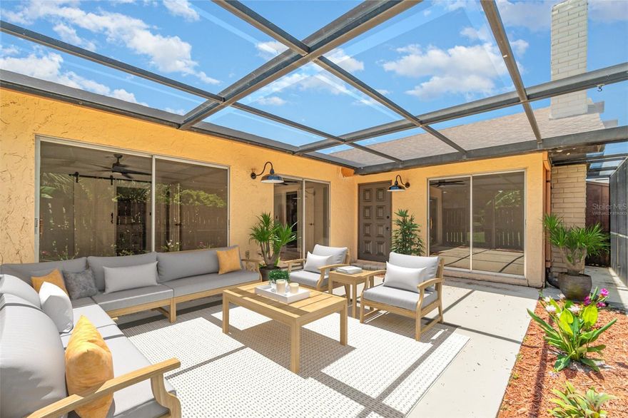 Welcome to your dream retreat in the heart of Royal Woods, Fort Myers! This completely renovated 2-bedroom, 1.5-bathroom home offers a captivating blend of contemporary design and Florida charm, ready for your personal touch. Step inside and be greeted by an expansive, bright, and open floor plan, adorned with luxurious vinyl flooring that flows seamlessly throughout. A beautiful fireplace adds a touch of character and warmth to your living space, perfect for cozy evenings. The thoughtful renovation has created an inviting atmosphere, ideal for both relaxing and entertaining. Prepare to be inspired in the great chef's kitchen, a true highlight of this home. Boasting ample counter space and stylish shaker-style cabinets, it's designed for culinary enthusiasts and everyday ease alike. Modern conveniences continue with a newer AC unit keeping you cool all year long, a tankless water heater, providing endless hot water on demand. Beyond the interior, a large screened-in lanai awaits, offering a private oasis for enjoying the beautiful Southwest Florida weather. Imagine sipping your morning coffee or unwinding with an evening cocktail in this tranquil space. As a resident of Royal Woods, you'll have access to fantastic community amenities, including a clubhouse, swimming pool, tennis courts, and shuffleboard courts – perfect for an active and social lifestyle. The community is also pet-friendly. Location is everything, and this home delivers! Centrally located in Fort Myers, you're just a short drive from pristine beaches, diverse shopping destinations, exquisite dining experiences, and the Southwest Florida International Airport (RSW). Plus, with convenient access just off US-41 and not far from I-75, exploring all that Southwest Florida has to offer is effortless. This is more than just a home; it's a lifestyle. Don't miss your chance to make this meticulously renovated Royal Woods gem your very own. Schedule your private showing today with your favorite Realtor and start living the Florida dream!