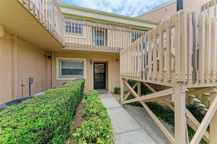 Don’t miss your opportunity to own a ground floor well maintained Condo in Cluster IV Pebble Springs Condominiums.This is a split floor plan two bedroom, and 2 bath with a large master bath and walk-in shower. The living room opens to the enclosed screened lanai over looking the beautiful tropical landscaping and just steps from the Cluster pool that is heated during the winter months. Updates include a new HVAC system put in 2022, electrical panel with surge protection, hurricane impact windows in 2017, new sliding windows and screens on the enclosed lanai, and new carpet in the guest bedroom.The community has a clubhouse and lap pool.
The condo is being sold partially furnished. Seller has paid all the recent assessments in full.