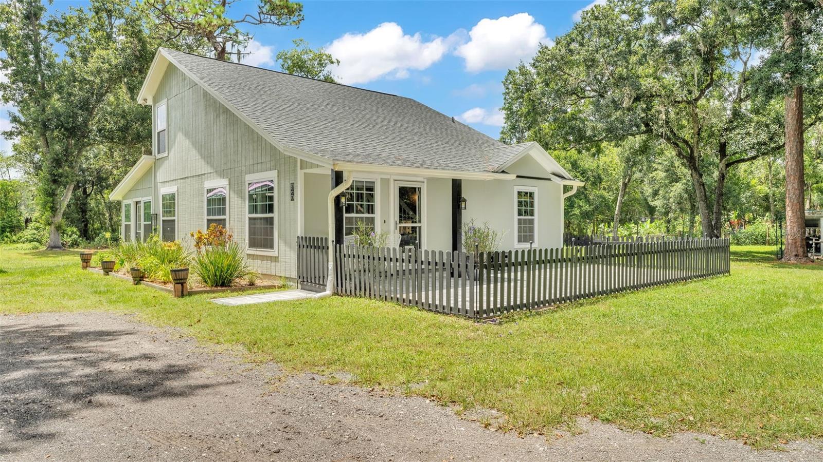 Bring the farm! Over an acre of land, zoned for livestock. The owners have had cows, goats, horses in the two paddocks, along with chickens! The home has all updated items, which almost makes it like a brand new home! Please see list of all the updates! There are outbuildings with a shed and a potential, with updates, for a work shop or man cave! It also has an RV hookup with electric and water! There is plenty of room for toys, also! The owner has cleared many trees to make more of the acreage usable. If you want no HOA, “country living”, but easy access to restaurants and shopping, check this property out! This property is outside the city limits, so it is unincorporated county land.
Updates to the house:
Septic Pumped June 2025
Gravel road maintenance completed in May 2025
New paver patio and door stoops, and sealed April installed / July sealed 2025
Exterior of house and sheds painted June 2024
New water pump/tank/softwater system June 2024
New AC system (compressor and air handler) September 2022
New roof on house and shed in October 2022 with a Wind Mit Report
New tankless water heater Feb 2022
New electric panel with all new breakers (room for expansion), Feb 2022
Enclosed original patio to livable interior space in October of 2022
Upstairs carpet (two bedrooms) July 2020
The house has underground Frontier fiber optic internet, Spectrum cable, a well, and a septic system.
Two fenced paddocks with gates
Framed built chicken hutch and run
Two sheds (one with electric)
Vehicle awning over concrete pad 2025
RV electric and water hookups
Gun safe and all appliances to convey with the house