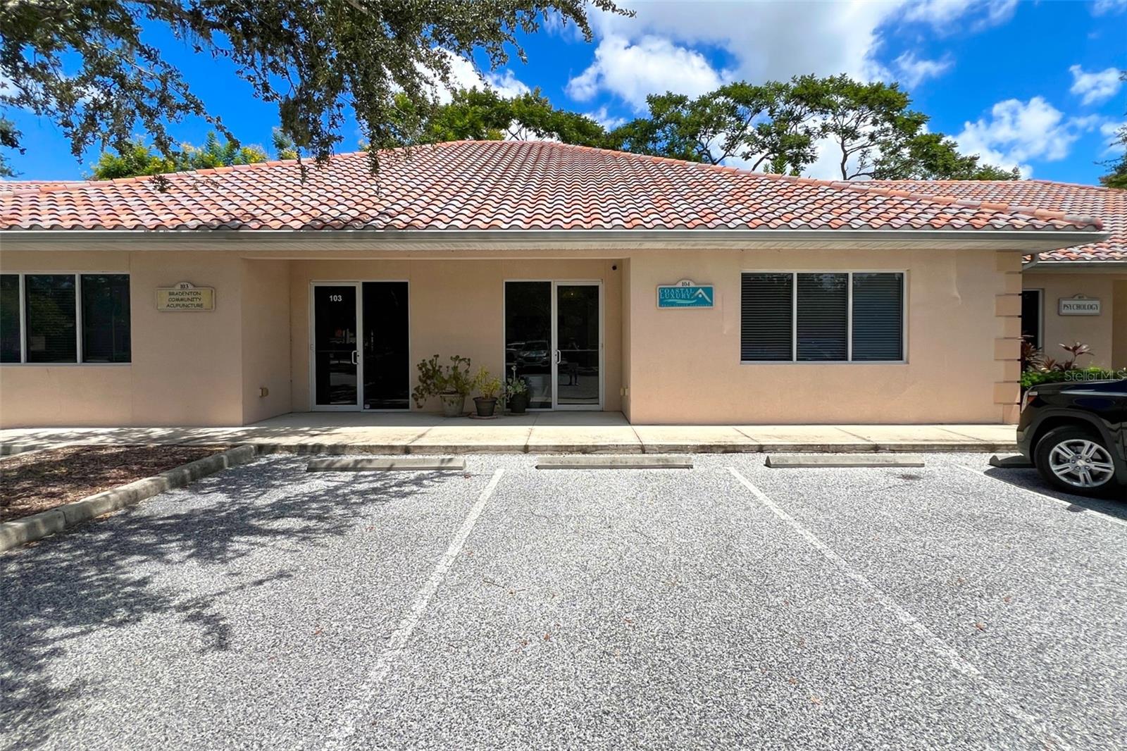 Discover the perfect professional setting in this 1,525 sq. ft. office space, ideally located in the desirable Peridia Office Park in Bradenton, Florida. This well-appointed office suite features a welcoming reception area and five private offices, offering both functionality and a professional atmosphere for client meetings and daily operations. Elegant crown molding, chair rail accents, and coastal-inspired décor with designer porcelain tile flooring create a polished, inviting workspace. The updated kitchen with a stylish backsplash adds convenience and comfort for staff. With abundant natural light in the front and back rooms, ample parking, and a central Bradenton location, this office offers sophistication, accessibility, and practicality, ideal for a wide range of professional uses.