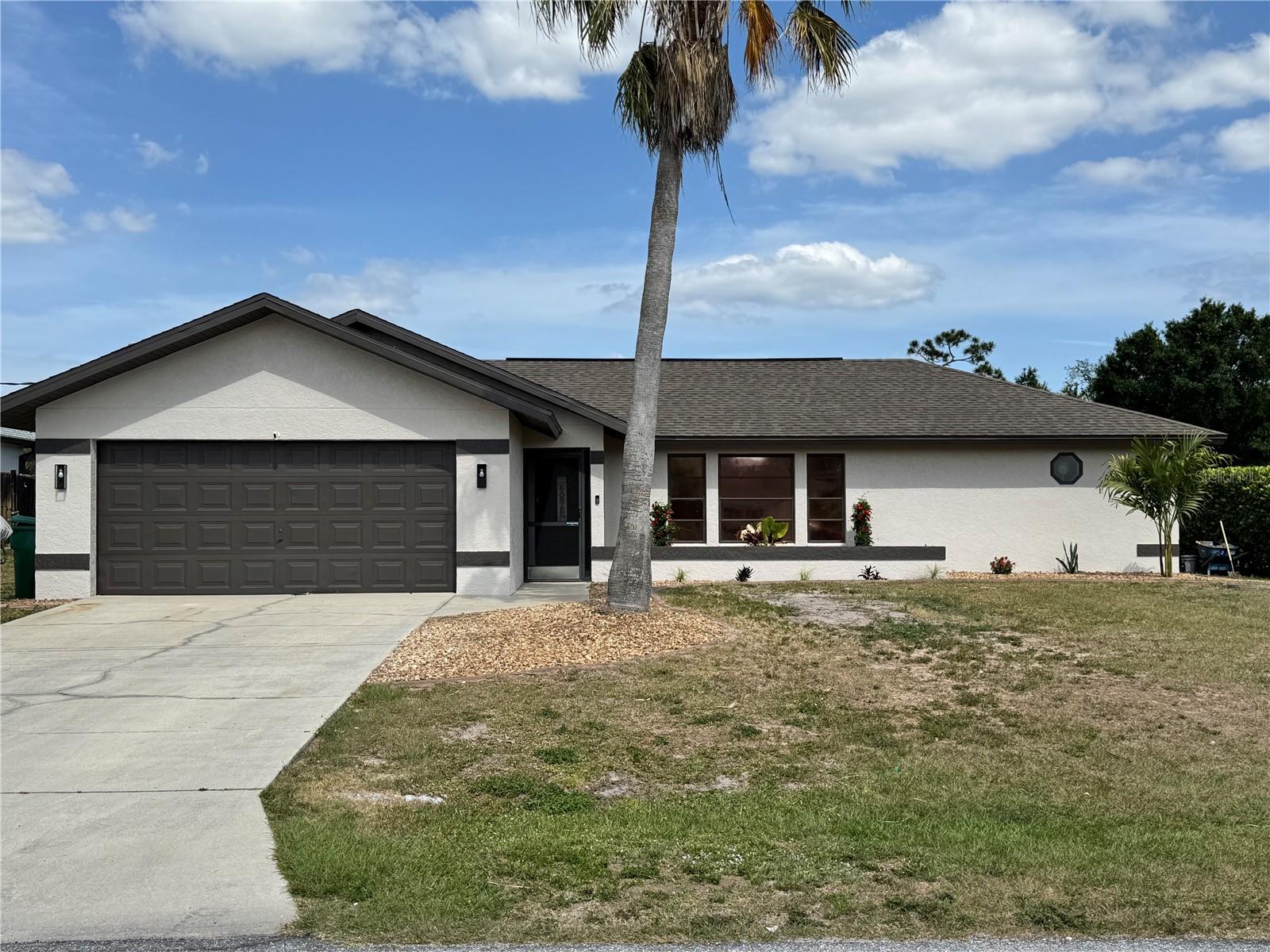 Under contract-accepting backup offers. 3/2/2 POOL HOME ~~~ Located on a freshwater canal (no access). No damage from the storms. NON-FLOOD ZONE!!!!! New roof in 2020. Pool resurfaced in 2019. Newer A/C in 2017, newer pool pump & laminate flooring. Enter the screened entry to a large great room/dining room with cathedral ceilings. The kitchen has been remodeled with Granite counters, a pass through window to the lanai area, newer fridge and dishwasher. There is a formal dining area as well as a breakfast/dinette off of the kitchen. The master is large with a walk in closet and a barn door leading you to the master bathroom. Both guest rooms have newer carpet and guest bath offers new vanity. Exterior has fresh coat of paint, Bomanite stamped pool deck, baby gate and newer copping tiles around pool, fenced backyard, grow your own veggies and raise chickens for fresh eggs if you like. Kitchen has been remodeled with Granite counters, a pass through window to the lanai area, fridge and dishwasher. Inside laundry room with wallpaper and wood shelves for your supplies. New garage door opener. City water and sewer.