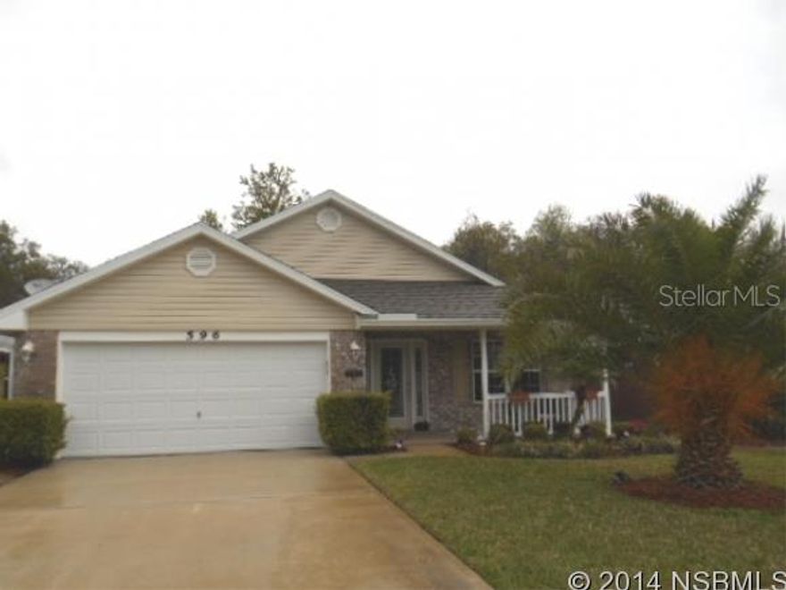 LOVELY 3/2 HOME WITH OPEN FLOOR PLAN AND NEUTRAL COLORS. EAT IN KITCHEN WITH PANTRY, SPLIT BEDROOM, SCREENED PORCH THAT OVERLOOKS CONSERVATION WOODLANDS WHICH AFFORDS PRIVACY.  THIS IS AN ADAMS BUILT BRICK EXTERIOR HOME. THIS MODEL ALSO HAS FRONT PORCH WITH COVERED SITTING AREA AND GIVES THIS HOME UNIQUE CURB APPEAL. TWO CAR GARAGE.  POOL AT COMMUNITY CENTER. ;Water: City