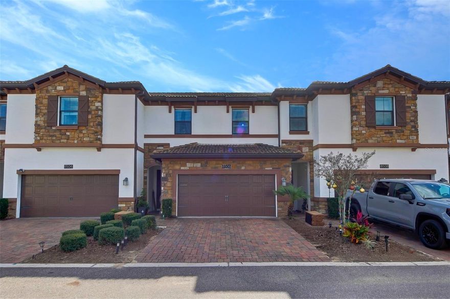 This beautifully maintained 3-bedroom, 2.5-bathroom townhome offers the perfect blend of modern comfort, resort-style living, and unbeatable convenience. Step inside to an inviting open-concept layout featuring a bright and spacious living area, ideal for relaxing or entertaining. The stylish kitchen boasts sleek quartz countertops, stainless steel appliances, and ample cabinetry—perfect for the home chef. Quartz counters continue into all bathrooms, adding a touch of luxury throughout. Upstairs, you’ll find three generously sized bedrooms, including a private primary suite with a walk-in closet and en-suite bath. A convenient upstairs laundry and plenty of storage enhance everyday ease.
Located in the gated Champions Gate community, residents enjoy full access to world-class resort-style amenities, including multiple pools, a clubhouse, fitness center, splash park, golf, dining, and more—offering a vacation lifestyle year-round. Just minutes from shopping, dining, top attractions, and major highways, this townhome is ideal for a primary residence, vacation home, or investment property.