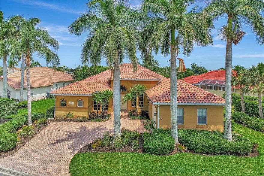 SEIZE this INCREDIBLE OPPORTUNITY to OWN the BEST-PRICED 4-BEDROOM, 3-BATH plus DINING ROOM and DEN, 3,000 Sq Ft RIVERWOOD ESTATE HOME. With a HUGE PRICE REDUCTION of over $80,000, this is your chance to claim a desirable COVINGTON ESTATE HOME that redefines Florida living. APPRECIATED FEATURES & RECENT UPGRADES include a Private EXPANSIVE Lanai & Decorative Saltwater Pool for relaxation surrounded by a serene, picture-screen enclosure. The Grand Foyer entrance with a dome ceiling leads to a spacious, great room for family living and entertaining. A well-appointed interior offers high tray ceilings with crown molding, luxury vinyl plank flooring in the main living spaces, and upgraded lighting throughout A remodeled chef's kitchen features expansive granite countertops, a stylish tile backsplash, 42-inch wood cabinetry, a custom island, three ovens, and quality appliances (2018). Primary Bedroom Suite: A tranquil retreat with a tray ceiling, offers a spacious sitting area, decorative tiled bath, dual vanities and large walk-in closets. Additional Highlights:-NEW TILE ROOF, upgraded pool heater and pump, double-entry front door, hurricane shutters, and an oversized two-car garage with hanging storage racks. The exterior is also being freshly painted.  RESORT-STYLE LIVING in RIVERWOOD Discover a gated, award-winning community offering unparalleled amenities: Championship Golf: Play on a Par 72 course ranked among the top 50 in the U.S. by Golf Advisor. Fitness & Recreation: state-of-the-art fitness center, resort pool with lap lanes and hot tub, 6 Har-Tru tennis courts, and 6 pickleball courts. NATURAL BEAUTY: An Audubon Award-winning green community with lush landscaping and abundant Florida wildlife. ADDITIONAL AMENITIES: Dog park, on-site RV and boat storage, and an exclusive private beach club on Manasota Key (membership based on availability). PRIME LOCATION – FLORIDA’S BEST KEPT SECRET Perfectly positioned between Sarasota and Fort Myers, you’ll enjoy: Easy access to Tampa Rays Spring Training Games.. World-class fishing, boating, dining, shopping, and sandy Gulf Coast beaches are just minutes away. DON’T MISS OUT! This is your chance to own a MOVE-IN READY estate home at an unbeatable price. Furnishings available—ask agent for details.